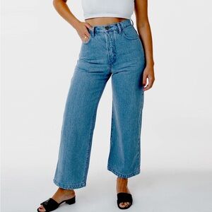 LOS ANGELES APPAREL 14oz Wide Leg High Rise Jean